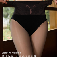 春夏季黑透肤薄款高腰紧身提臀连脚袜LC25041