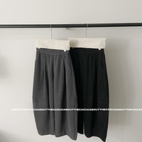 CAICAI冬季重工加厚弯刀休闲九分裤女韩系简约垂坠高级感裤子k956