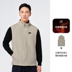 伯希和 抓绒衣女户外双面摇粒绒马甲上衣男保暖珊瑚绒背心运动外套