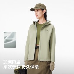 伯希和 户外软壳衣女新款防风保暖收腰外套冲锋衣内胆运动登山服男