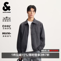 杰克琼斯 杰克·琼斯（JACK&JONES） 男装夹克外套清爽透气防晒简约休闲潮翻领宽松2262SP001