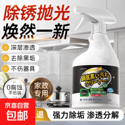 锅底黑垢清洁剂不锈钢清洗剂厨房强力洗去除锈刷除垢油污黑焦产品 1瓶+1喷头