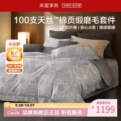 水星家纺 A类100支兰精天丝棉磨毛四件套天丝+棉秋冬床单枕套被罩套件 意式磨毛四件套1.5米床