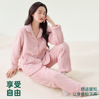 安之伴 双面雪花绒 宽松 女士家居服套装