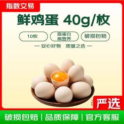 臻选鲜鸡蛋 约40g/枚 10枚净重不低于400g