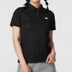 斯凯奇 透气翻领女运动休闲短袖T恤POLO衫速干透气正品