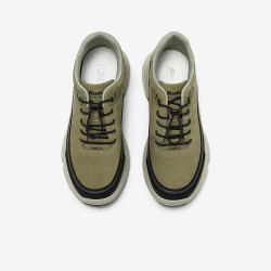 Bata 休闲鞋男2026春秋商场厚底舒适通勤休闲鞋 绿色 42