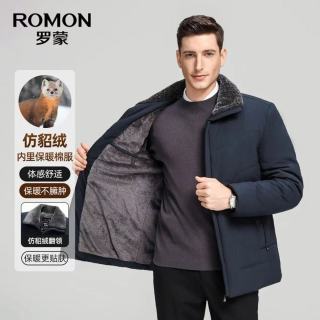 罗蒙 反季节男士加绒加厚羽绒服棉服