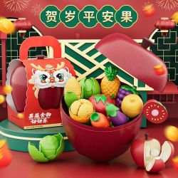 纽奇 食品级 儿童玩具套装+仿真蔬菜+食物+做饭切切乐