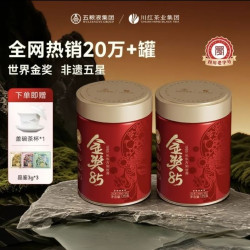 川红 金奖85非遗工夫茶 红茶125g*2罐 （赠三才盖碗+品鉴装）