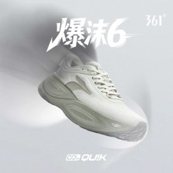 361° 361爆沫6运动鞋2026新款大体重减震回弹厚底宽楦网面透气慢跑鞋男
