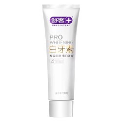 舒客 白牙素牙膏去渍劲白去烟渍牙渍美白牙齿清新口气黄牙专用装
