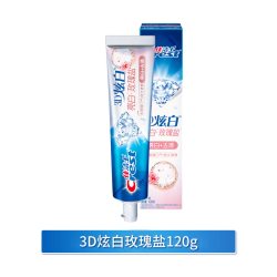 佳洁士 3D炫白玫瑰盐牙膏亮白去渍薄荷清新口气含氟男女宿舍家用