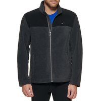 TOMMY HILFIGER 男性 抓绒外套 Lightweight Polar Fleece Jacket BlackCharcoal Medium