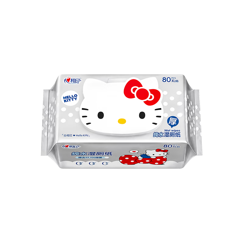 心相印 Kitty湿厕纸 80片 家庭装