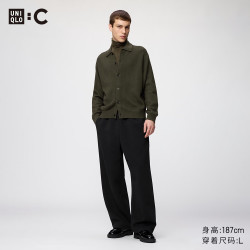 优衣库 宽松运动长裤/裤脚抽绳/加长款男女装合作款/卫裤489418 489418/09黑色 3XL