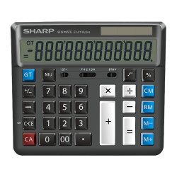 夏普 EL-2135 Plus 黑色快打财务 办公计算器 大屏幕 太阳能双电源 办公用品 2135双电源升级版