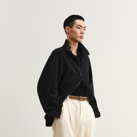 速写 男装早春新款男士卫衣纯色立领开衫拉链卫衣外套休闲通勤舒适