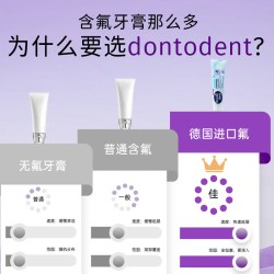 DONTODENT 东托 儿童牙膏 100ml 奥拉氟含氟温和薄荷 6到12岁换牙期专用 德国进口