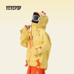 YEYEPOP小黄鸡27新款男女款单板防水防风专业加厚保暖外套滑雪服
