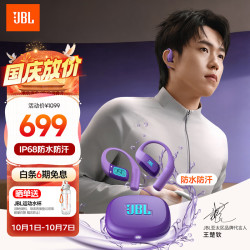 JBL Endurance Zone 真无线挂耳式蓝牙耳机 波斯紫