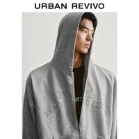 UR UR 2026秋季新款男装 燕麦格雷连帽拉链卫衣外套 UUV160057+
