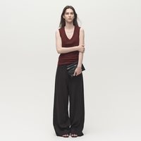 白弓工字背心女極简主义V领上衣55658