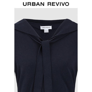 URBAN REVIVO UYL950196 飘带短款针织衫 2025秋季