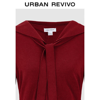 URBAN REVIVO UYL950196 飘带短款针织衫