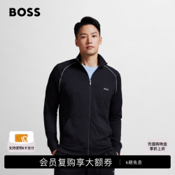 BOSS（服装） 雨果博斯BOSS男细节装饰弹力棉质运动风拉链夹克 001-黑色 S