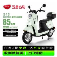 五星钻豹 G15 60V20AH铅酸电池 浅柠绿 电动摩托车