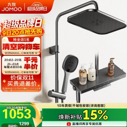九牧 花洒琴键顶喷手持除垢精铜自洁精灵淋浴器36678-882/HBS-1