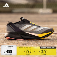 阿迪达斯 ADIZERO BOSTON 12超轻马拉松玻纤柱专业竞训跑鞋阿迪达斯   黑色/灰色/橙色   43