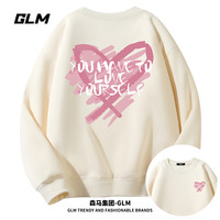 GLM 春秋新款潮流卫衣外套简约情侣男士长袖T恤打底衫大码印花衣服