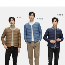 YAYA 男薄款内胆轻型短款羽绒衣保暖运动外套