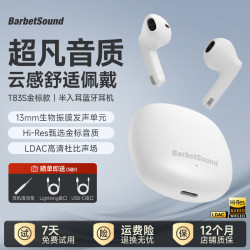 BarbetSound T83S LDAC无损解码 经典白 半入耳式蓝牙耳机