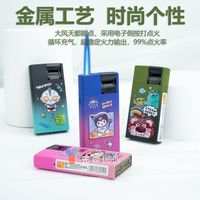 网红卡通爱心打火机防风个性时尚高档金属工艺蓝火直冲七夕礼物