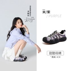 骆驼 [迪丽热巴同款]骆驼极光丑萌鞋厚底徒步登山鞋户外爬山休闲情侣女