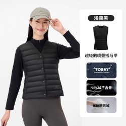 伯希和 800蓬羽绒户外马甲女秋冬新款轻薄保暖登山防风排骨羽绒服