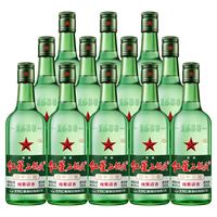 红星 二锅头 大二 清香型白酒 43度 500ml*12瓶 整箱装 纯粮口粮酒