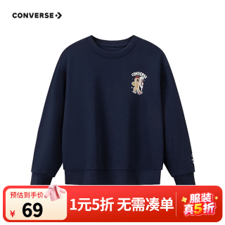 匡威 CNVN-FW-J342 加绒 藏青蓝 150cm 儿童卫衣