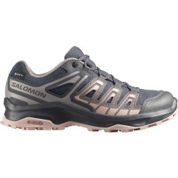 萨洛蒙 EXTEGRA GORE-TEX 防水女式徒步鞋, 沥青深海鸥灰色阴影灰色