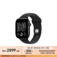 苹果 Watch Series 12 智能手表 46mm GPS版 黑色铝金属表壳 黑色运动型表带 M/L