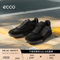 ecco 休闲板鞋男 25年秋季简约拼色休闲鞋运动男鞋 街头球鞋539834 黑色53983451052 42