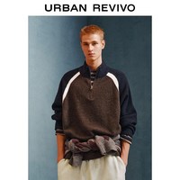 UR UR 2026冬季新款男装 潮流复古学院风高立领针织衫 UUV960027+