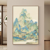 新中式千里江山玄关装饰画