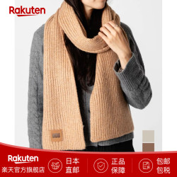 UGG 围巾披肩男女秋冬新品情侣礼物Chunky Rib Scarf 101106 日本直邮 BLACK/Black 均码
