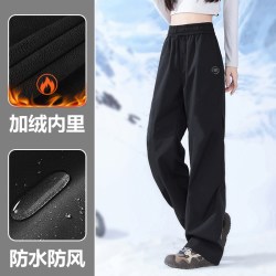 361° 361度冲锋裤女2025秋冬季新款软壳加绒运动长裤女户外登山徒步裤