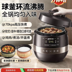 美的 压力锅YL50Easy203电压力锅双球釜5L双胆