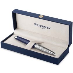 Waterman 威迪文 Carene钢笔 金属蓝漆 18K金细笔尖 蓝墨水 礼物盒